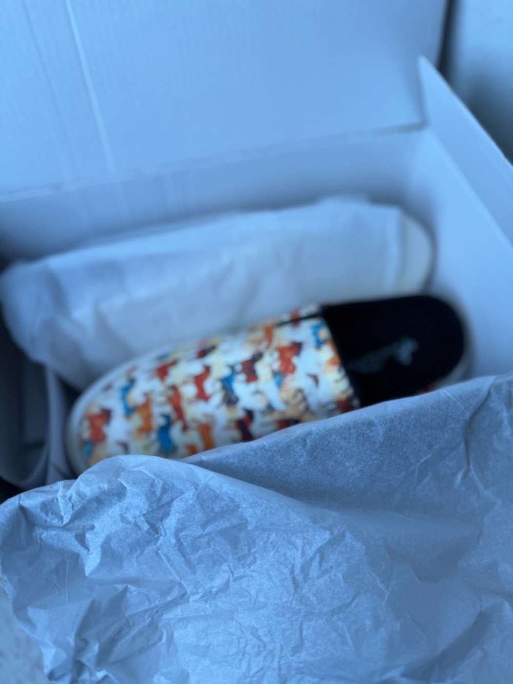 Montana West White Slip-On Sneakers with Multicolor Horse Print - Picture 6 of 9